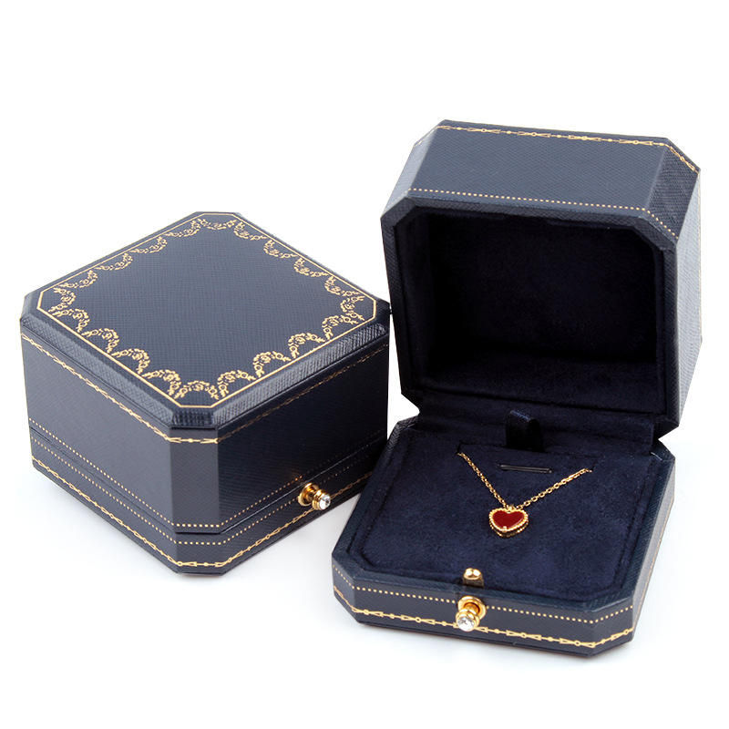 SSeeSY Luxury Western‑Inspired Designer‑Style Rigid Cardboard with Soft Velvet Lining Jewelry Box for Necklace Ring Earring Pendant